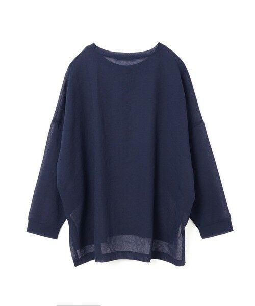 【美品】mizuiro indミズイロインド　ワイドプルオーバートップス 2-210085]mizuiro ind(ミズイロインド)mesh mix wide P/O