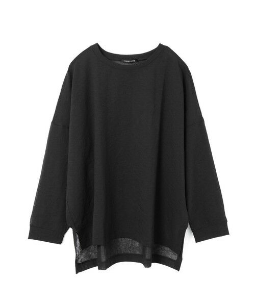 美品　ボイルワイドプルオーバーシャツ 洗濯機で洗える】ミックスシャギーワイドシルエットプルオーバー