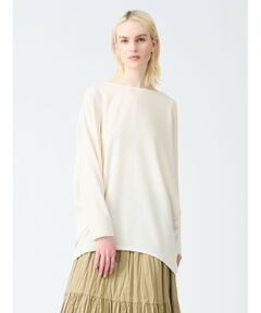 mizuiro ind / ミズイロインド カットソー | mizuiro ind ジョーゼットボートネックコクーンプルオーバー