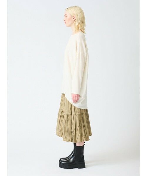 mizuiro ind / ミズイロインド カットソー | mizuiro ind ジョーゼットボートネックコクーンプルオーバー | 詳細17