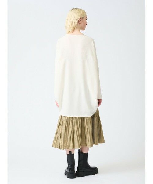 mizuiro ind / ミズイロインド カットソー | mizuiro ind ジョーゼットボートネックコクーンプルオーバー | 詳細18