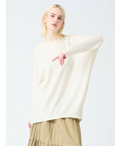 mizuiro ind / ミズイロインド カットソー | mizuiro ind ジョーゼットボートネックコクーンプルオーバー | 詳細11