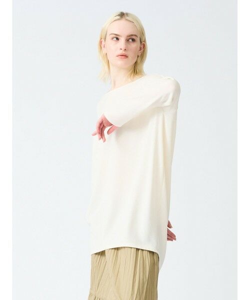 mizuiro ind / ミズイロインド カットソー | mizuiro ind ジョーゼットボートネックコクーンプルオーバー | 詳細12