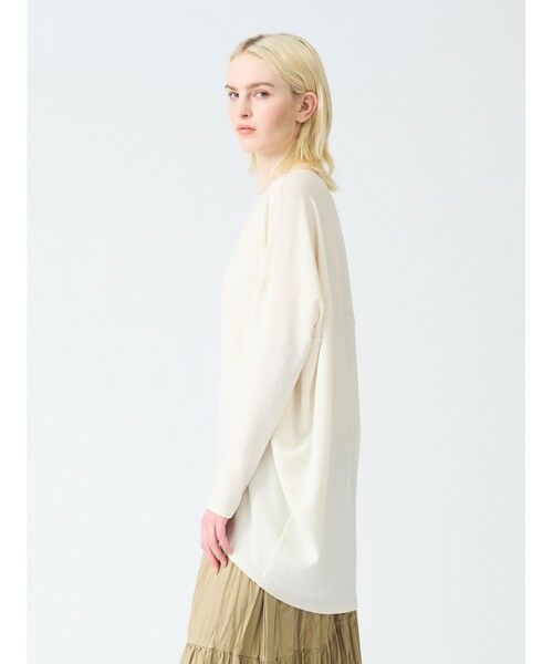 mizuiro ind / ミズイロインド カットソー | mizuiro ind ジョーゼットボートネックコクーンプルオーバー | 詳細13