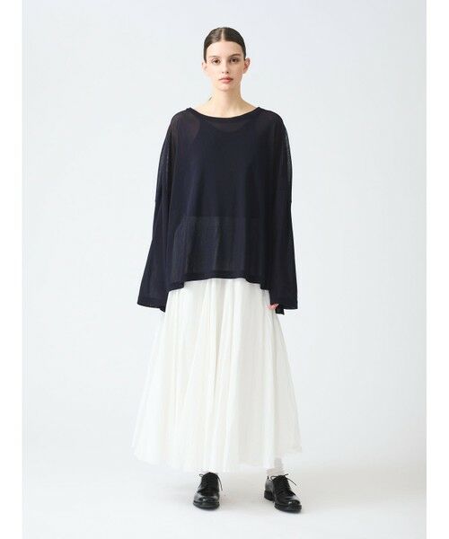 セール】 mizuiro ind メッシュロングスリーブワイドT