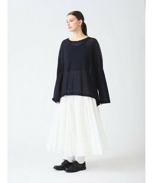 ✺新品未使用✺mizuiro ind メッシュロングスリーブワイドT セール】mizuiro ind メッシュロングスリーブワイドT（Tシャツ