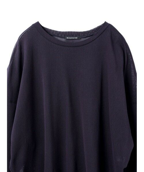 SALE30%OFF // mizuiro ind ミズイロインド メッシュロングスリーブワイドT　1-210062 mizuiro ind ミズイロインド mizuiro ind メッシュロング