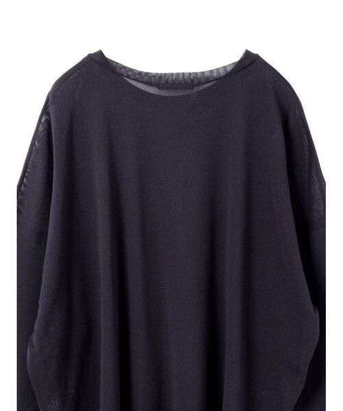 mizuiroindミズイロインド　メッシュロングスリーブ　ワイドTEE 長袖 mizuiro ind（ミズイロインド） メッシュ ロング スリーブ