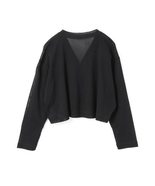 セール】 mizuiro ind メッシュVネックショートカーディガン