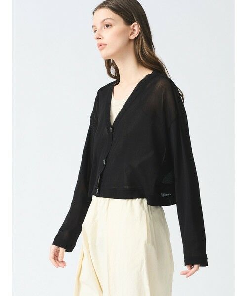 mizuiro ind / ミズイロインド カーディガン・ボレロ | mizuiro ind メッシュVネックショートカーディガン | 詳細6