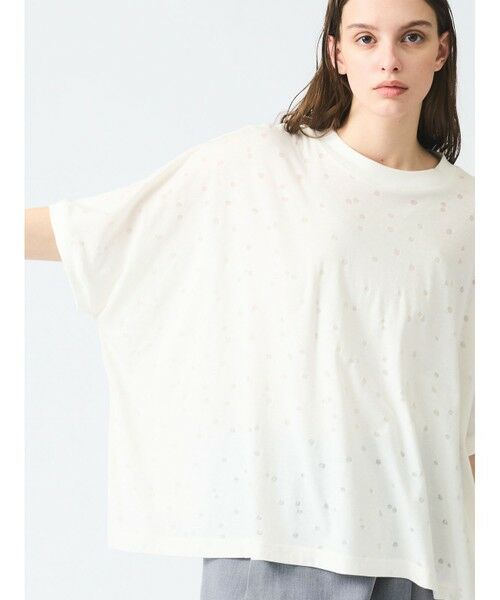 mizuiro ind◆長袖カットソー/--/コットン/WHT/ボーダー/1024 mizuiro ind(ミズイロインド) / 長袖カットソー/--/コットン/WHT