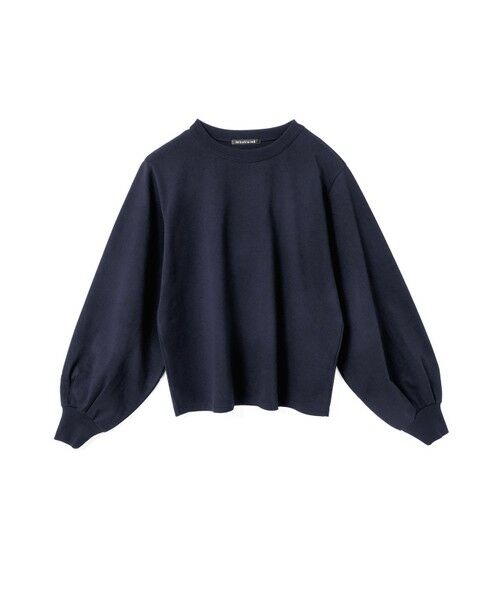 mizuiro ind / ミズイロインド カットソー | mizuiro ind パフスリーブロングT(ネイビー(color77))