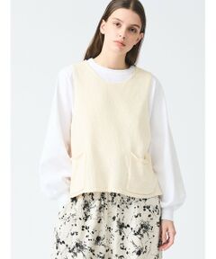 mizuiro ind テープヤーンショートベスト