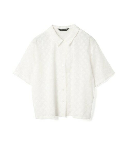 mizuiro ind/ミズイロインド mizuiro ind カットジャカードハーフスリーブシャツ キナリフラワーB(color12B) FREE mizuiro ind/ミズイロインド mizuiro ind カットジャカードハーフスリーブシャツ キナリフラワーB(color12B) FREE
