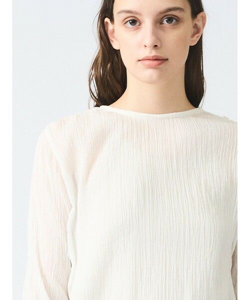 tシャツ mizuiro ind コットンクレープチュニックプルオーバー レディース mizuiro ind コットンクレープチュニックプルオーバー