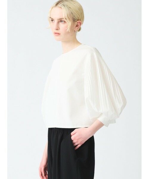 mizuiro ind / ミズイロインド シャツ・ブラウス | mizuiro ind プリーツパフスリーブプルオーバー | 詳細5