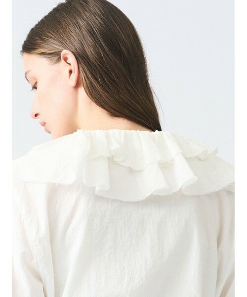 ミズイロインド　mizuiro ind ダブルフリルカラーシャツ mizuiro ind ダブルフリルカラーシャツ｜ MARcourt ONLINE STORE