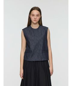 mizuiro ind / ミズイロインド ベスト | mizuiro ind デニムショートベスト