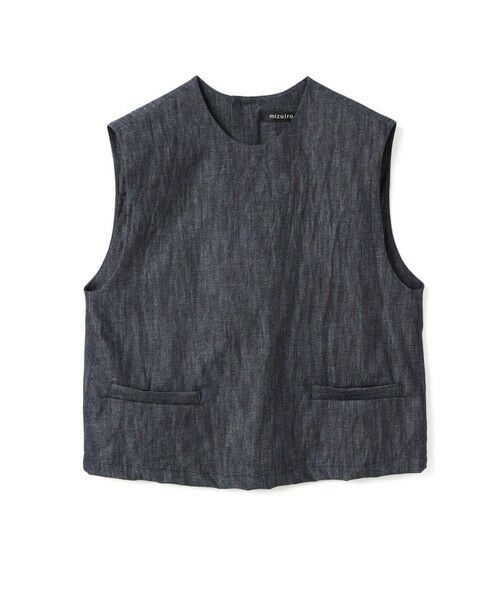 mizuiro ind / ミズイロインド ベスト | mizuiro ind デニムショートベスト | 詳細2