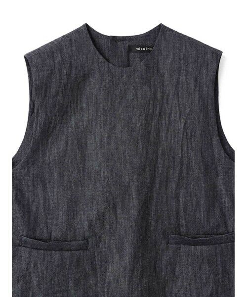 mizuiro ind / ミズイロインド ベスト | mizuiro ind デニムショートベスト | 詳細7