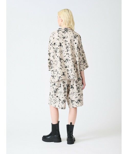 mizuiro ind / ミズイロインド シャツ・ブラウス | mizuiro ind レーヨンリネンプリントワイドシャツ | 詳細16