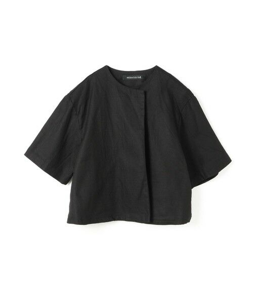 mizuiro ind/ミズイロインド mizuiro ind クルーネックショートカーディガン ブラック(color99) FREE mizuiro ind/ミズイロインド mizuiro ind クルーネックショートカーディガン ブラック(color99) FREE