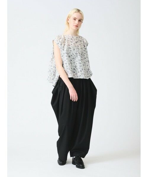 mizuiro ind / ミズイロインド シャツ・ブラウス | mizuiro ind スモールフラワーノースリーブフレアプルオーバー | 詳細17