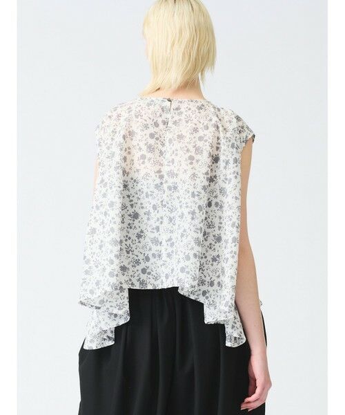 mizuiro ind / ミズイロインド シャツ・ブラウス | mizuiro ind スモールフラワーノースリーブフレアプルオーバー | 詳細13