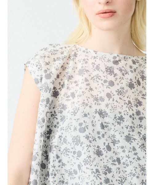 mizuiro ind / ミズイロインド シャツ・ブラウス | mizuiro ind スモールフラワーノースリーブフレアプルオーバー | 詳細14