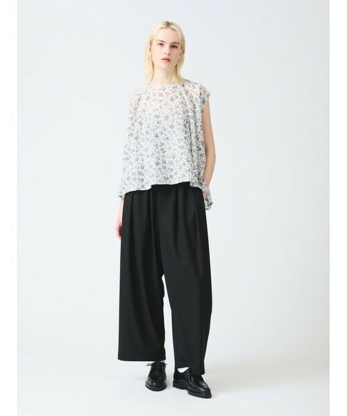 mizuiro ind / ミズイロインド シャツ・ブラウス | mizuiro ind スモールフラワーノースリーブフレアプルオーバー | 詳細15