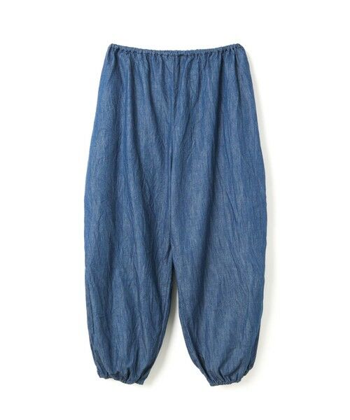mizuiro ind/ミズイロインド mizuiro ind デニムドローストリングボリュームパンツ ブルー(color31) FREE mizuiro ind/ミズイロインド mizuiro ind デニムドローストリングボリュームパンツ ブルー(color31) FREE