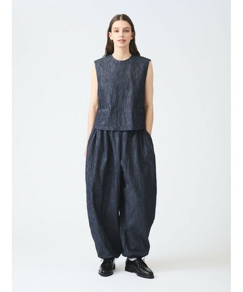 セール】 mizuiro ind デニムドローストリングボリュームパンツ