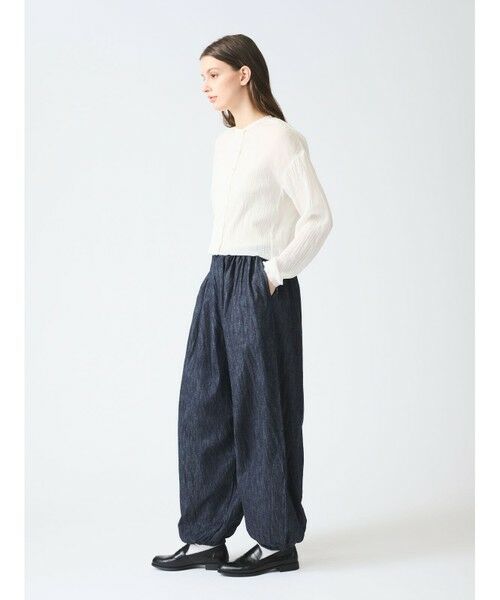 セール】 mizuiro ind デニムドローストリングボリュームパンツ