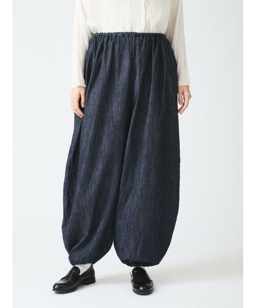 セール】 mizuiro ind デニムドローストリングボリュームパンツ