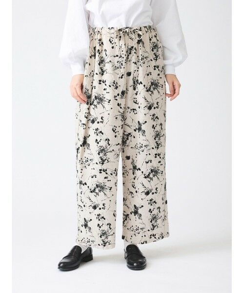 mizuiro ind / ミズイロインド その他パンツ | mizuiro ind レーヨンリネンプリントイージーパンツ | 詳細12