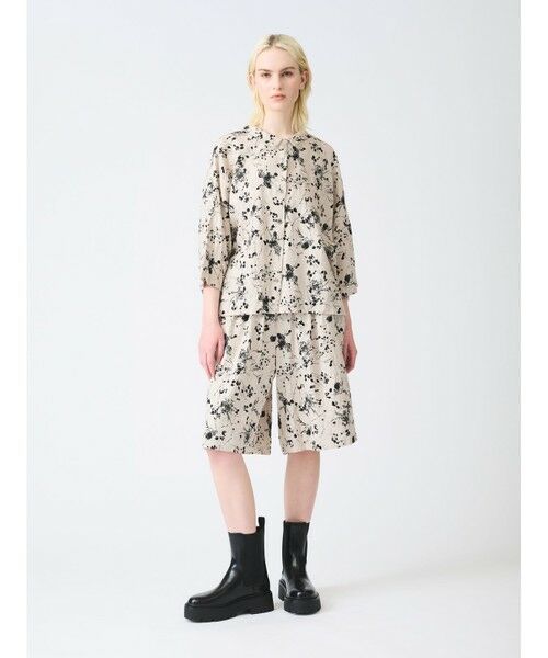 mizuiro ind/ミズイロインド mizuiro ind レーヨンリネンプリントショートパンツ ブラック(color99) FREE mizuiro ind/ミズイロインド mizuiro ind レーヨンリネンプリントショートパンツ ブラック(color99) FREE