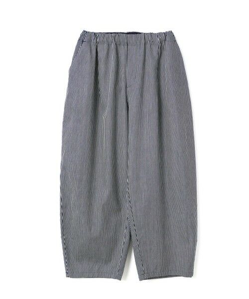 mizuiro ind/ミズイロインド mizuiro ind ヒッコリーワイドテーパードパンツ インディゴA(color77A) FREE mizuiro ind/ミズイロインド mizuiro ind ヒッコリーワイドテーパードパンツ インディゴA(color77A) FREE
