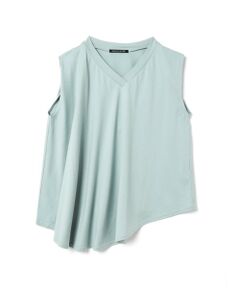 mizuiro ind / ミズイロインド カットソー | mizuiro ind Vネックアシンメトリーノースリーブプルオーバー
