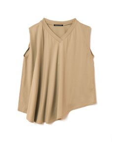 mizuiro ind / ミズイロインド カットソー | mizuiro ind Vネックアシンメトリーノースリーブプルオーバー