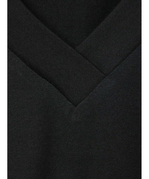 mizuiro ind / ミズイロインド カットソー | mizuiro ind Vネックアシンメトリーノースリーブプルオーバー | 詳細9