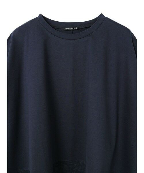 mizuiro ind メッシュミックスワイドプルオーバー mizuiro-ind ミズイロインド メッシュミックスワイドプル