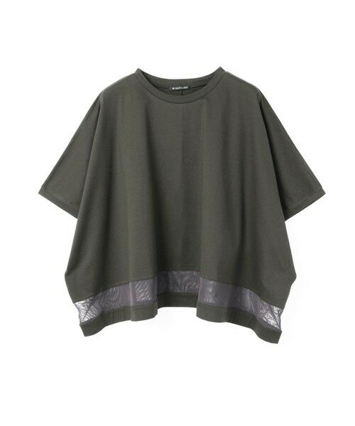 mizuiroind ミズイロインド　オーバーサイズ　プルオーバー セール】 mizuiro ind メッシュミックスワイドプルオーバー