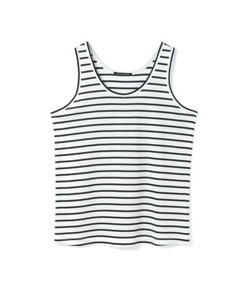 mizuiro ind / ミズイロインド カットソー | mizuiro ind ボーダータンクトップ（ネイビー×ホワイト(color77B)）