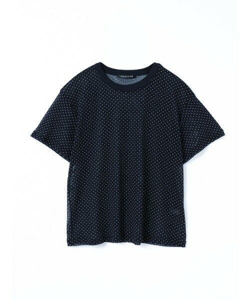 mizuiro ind/ミズイロインド mizuiro ind メッシュドットクルーネックT ネイビー(color77) FREE mizuiro ind/ミズイロインド mizuiro ind メッシュドットクルーネックT ネイビー(color77) FREE