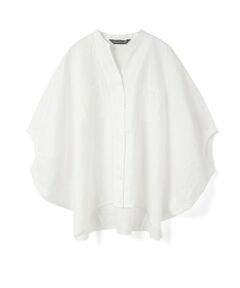 mizuiro ind / ミズイロインド シャツ・ブラウス | mizuiro ind リネンスタンドカラーコクーンシャツ