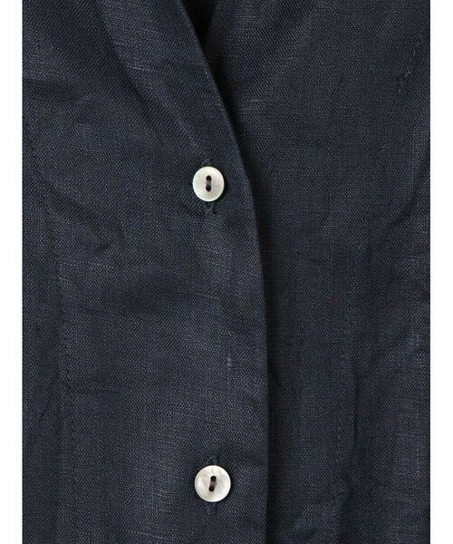 mizuiro ind / ミズイロインド シャツ・ブラウス | mizuiro ind リネンスタンドカラーコクーンシャツ | 詳細1