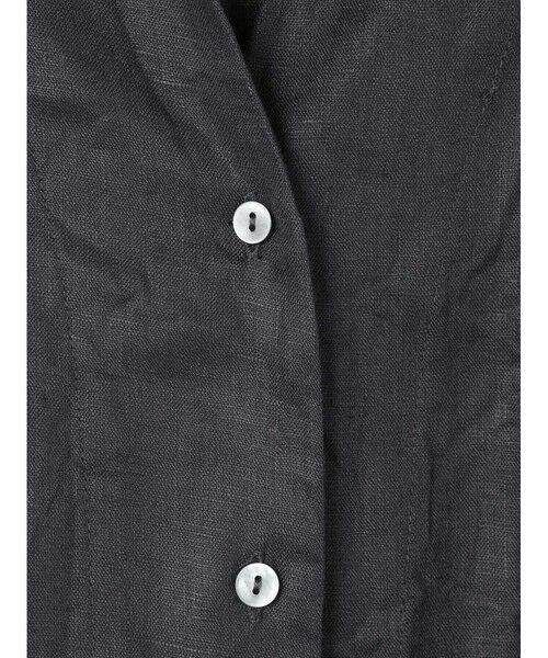 mizuiro ind / ミズイロインド シャツ・ブラウス | mizuiro ind リネンスタンドカラーコクーンシャツ | 詳細20