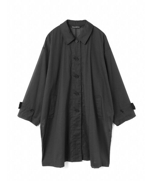 mizuiro ind☆ミズイロ インド☆ブラックロングシャツ セール】 mizuiro ind シアーステンカラーロングシャツ （シャツ