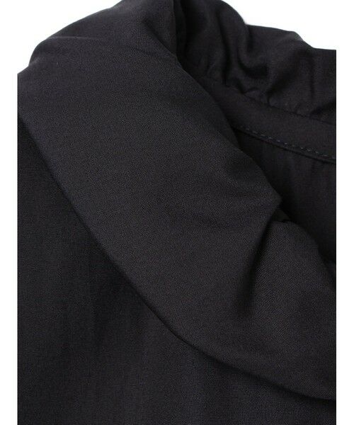 mizuiro ind ギャザーカラーハーフスリーブシャツ mizuiroind / ミズイロインド ストライプクルーネックバック