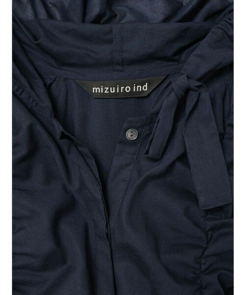 mizuiro ind / ミズイロインド シャツ・ブラウス | mizuiro ind ギャザーフード付きシャツ | 詳細3